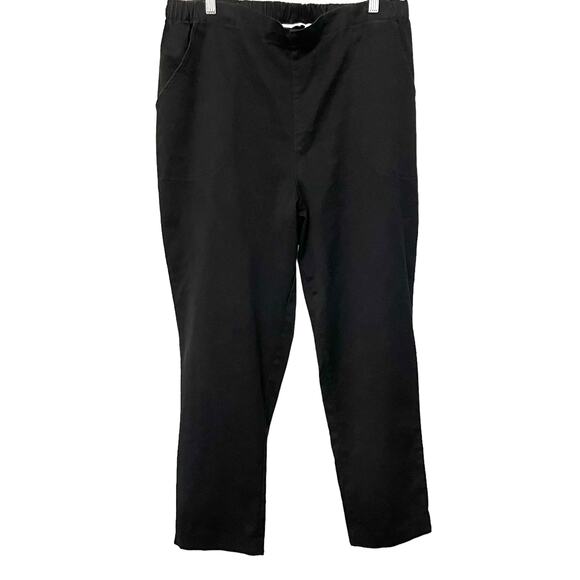 CROFT & BARROW HI-RISE STRAIGHT LEG PULL-ON KHAKI PANTS, WOMENS, XXL, BLACK - Picture 1 of 9